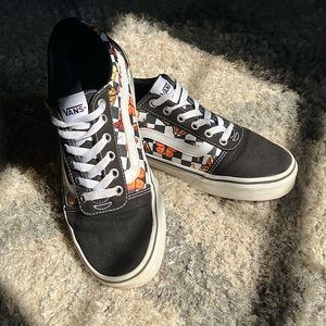 Checkered, butterfly Vans.